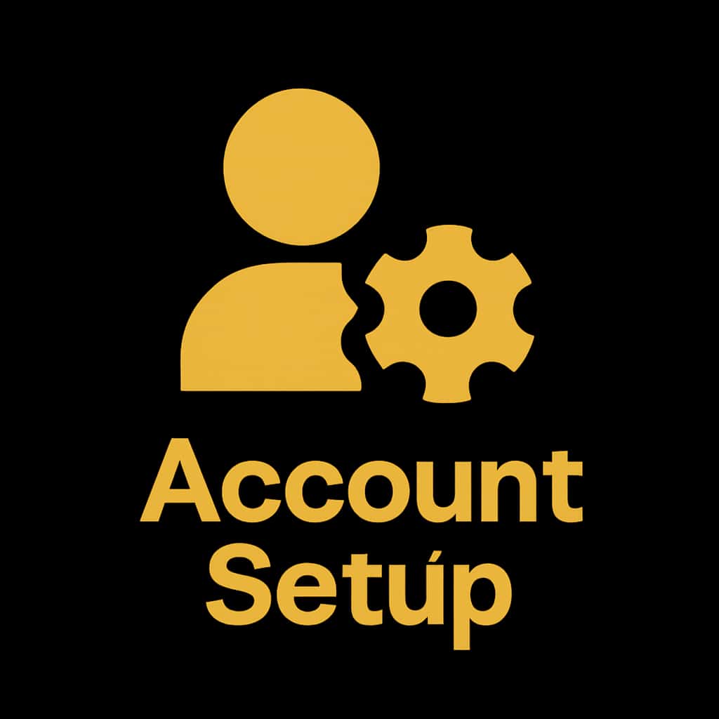 Icon representing guidance for Bdg Bin account setup.
