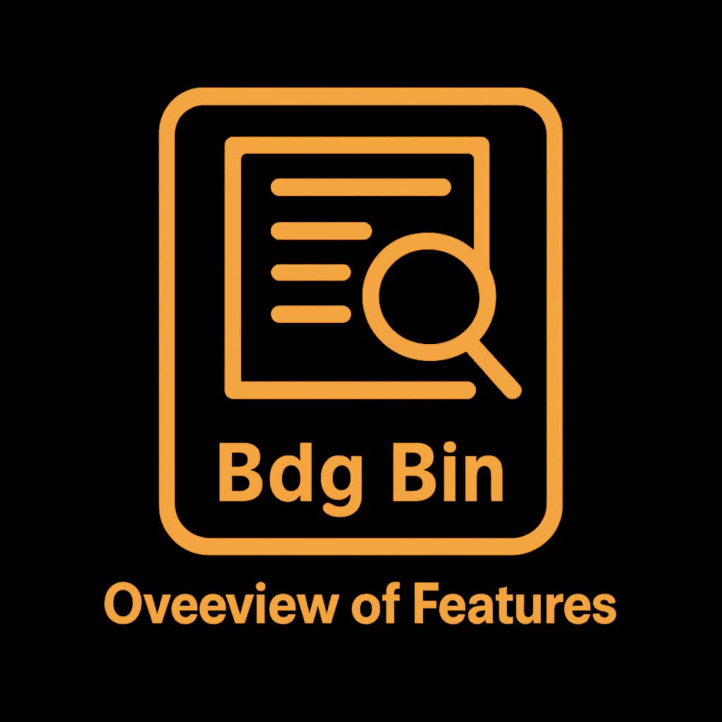 Icon representing Bdg Bin Features overview.