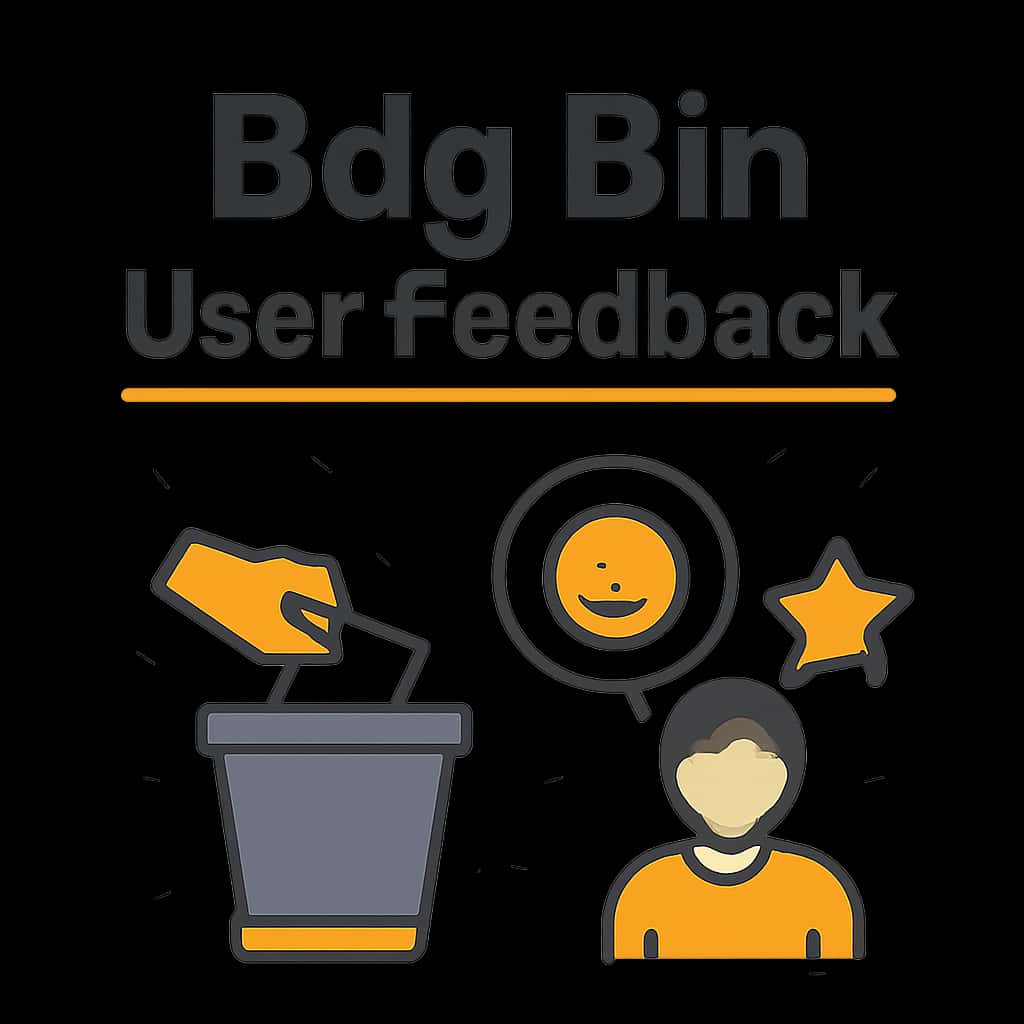 A diagram explaining user feedback metrics for Bdg Bin.