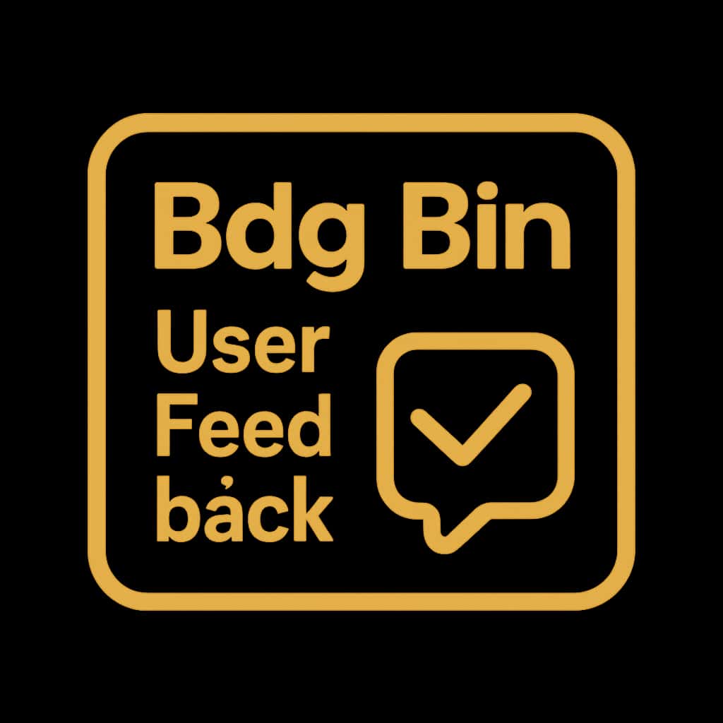 An icon representing Bdg Bin User Feedback.