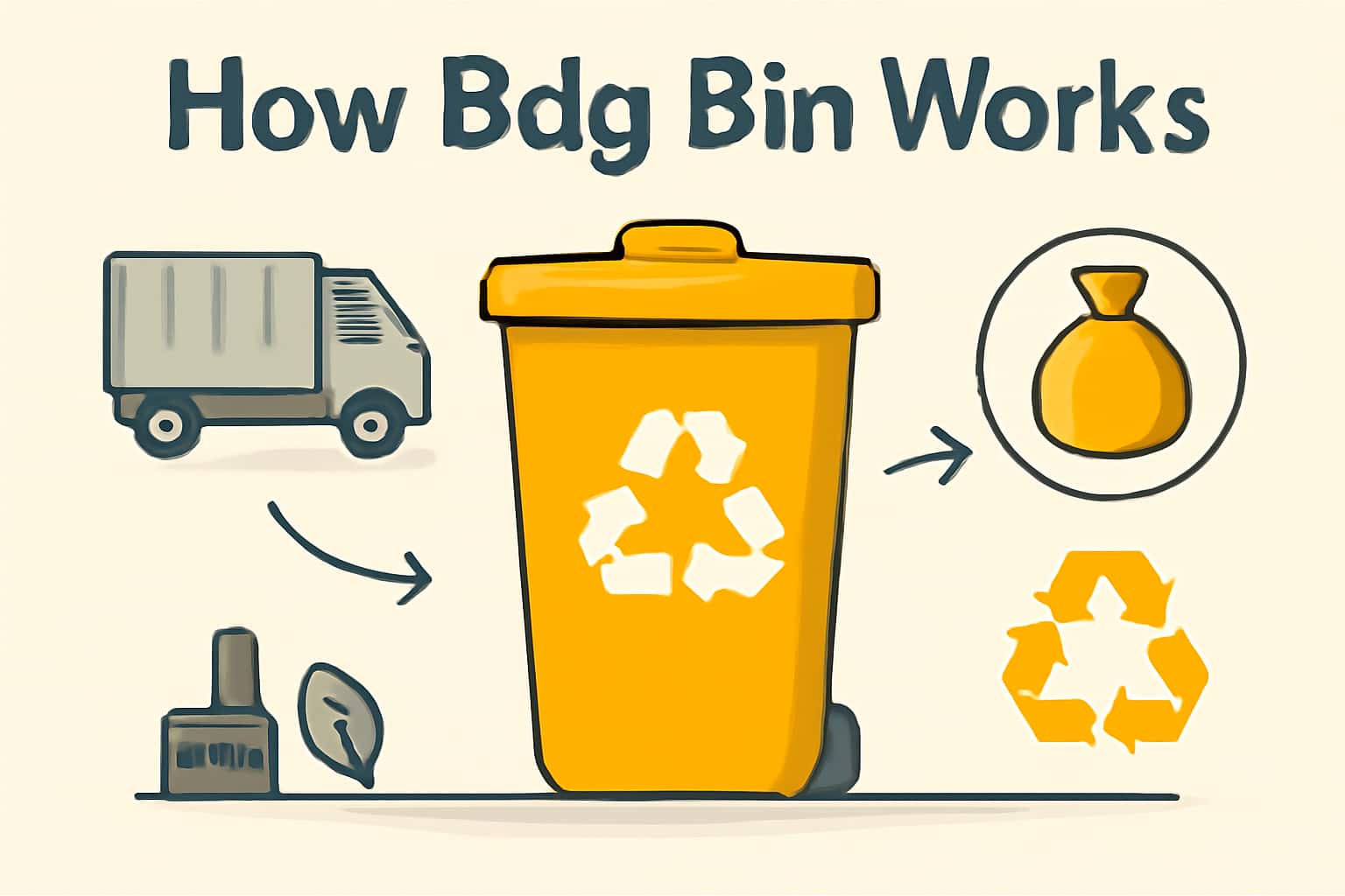 An illustration representing the operation of the Bdg Bin platform, highlighting its features and user-friendly nature.