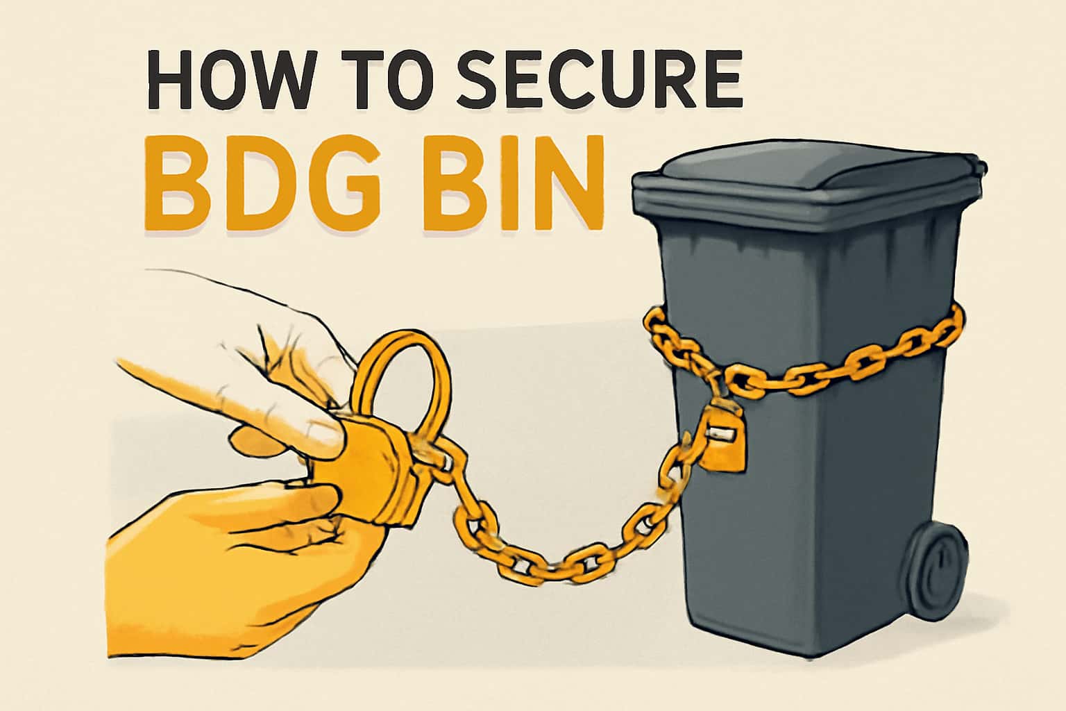 An informative graphic representing security measures for Bdg Bin.