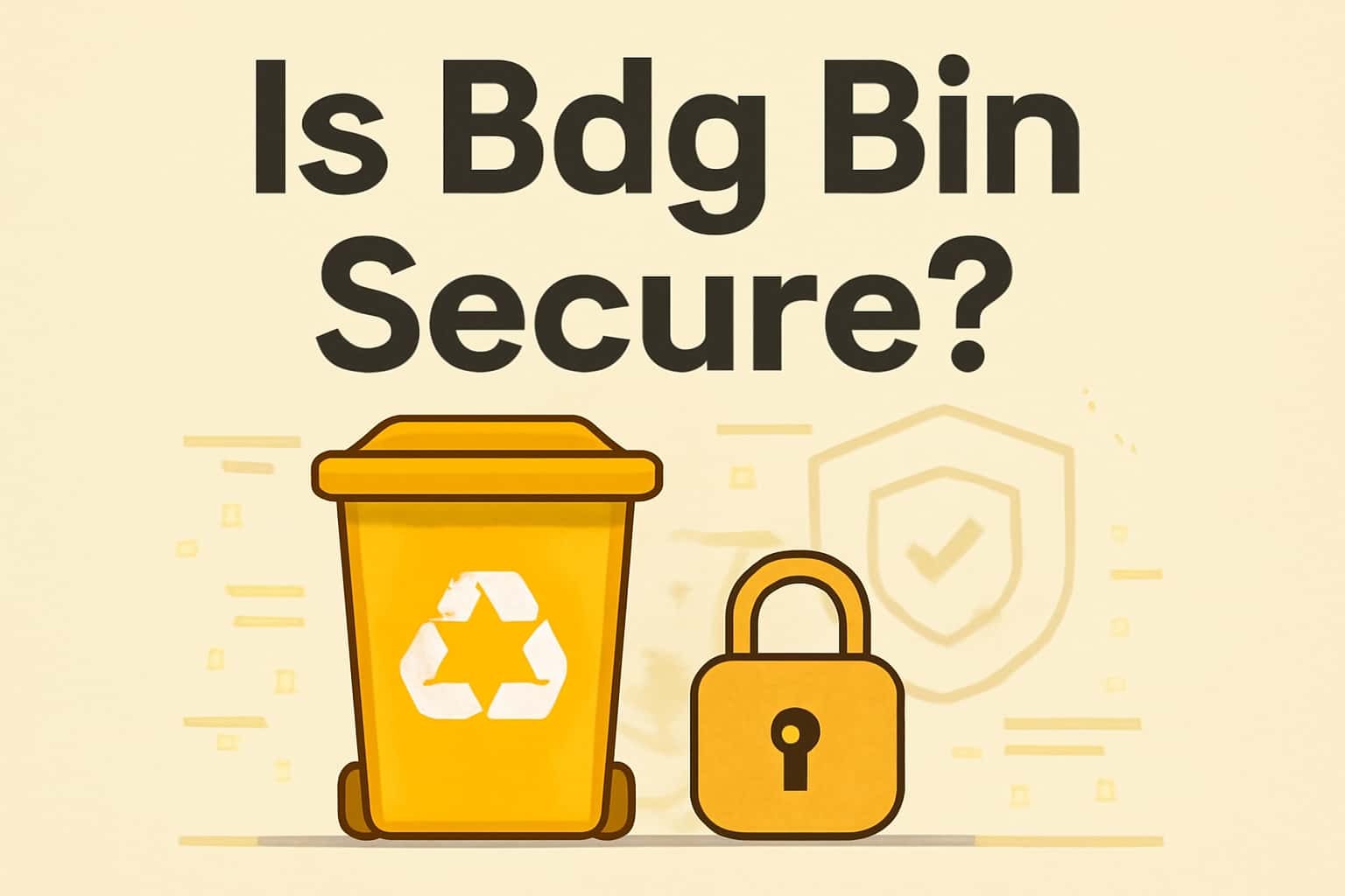 An informative visual representation of Bdg Bin security measures.