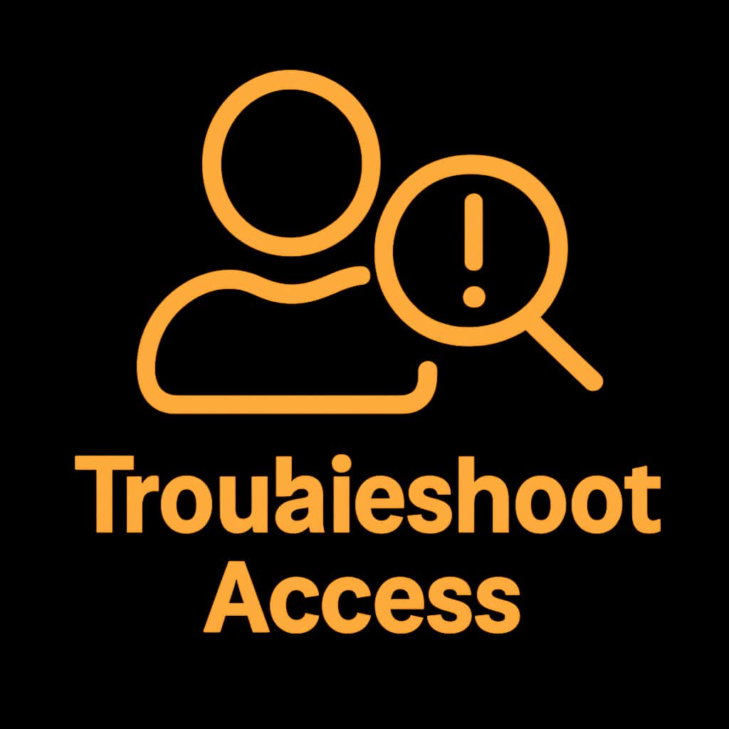 An icon representing Bdg Bin access troubleshooting.