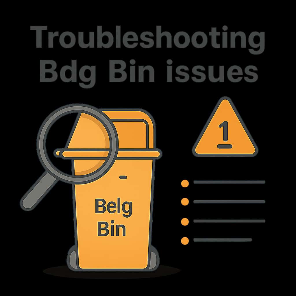 A diagram illustrating troubleshooting steps for Bdg Bin.