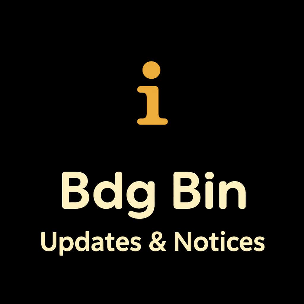 Icon representing Bdg Bin Updates & Notices.